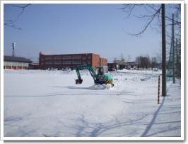 東光中学校雪割