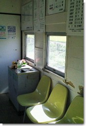 中小屋駅舎内