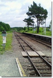 美馬牛駅ホーム