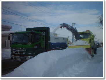 南幌町排雪作業